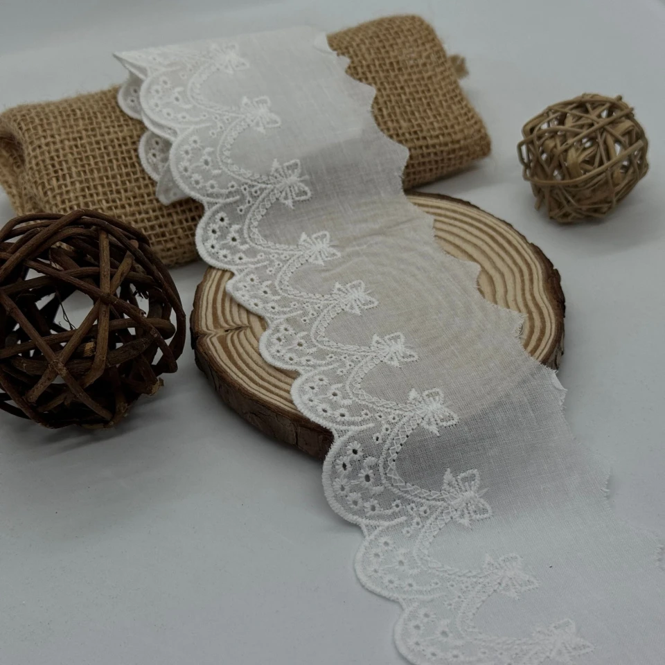 Мереживо прошва "Вечірня зоря" 8 см  (1 м.), білий