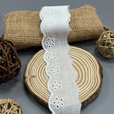 Мереживо прошва 8036 (1 м.), Білий