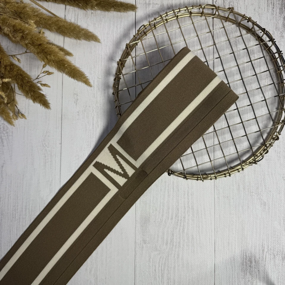 Трикотажний пояс довяз Мода (8.5см*90 см), темний бежевий