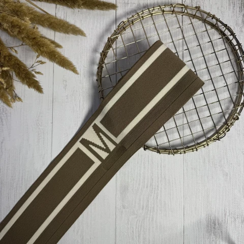 Трикотажний пояс довяз Мода (8.5см*90 см), темний бежевий