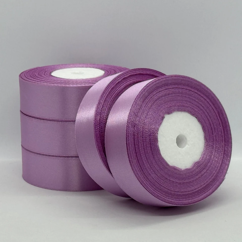 Атласна стрічка 2.5 см (33 м.), 69 бузково - рожевий