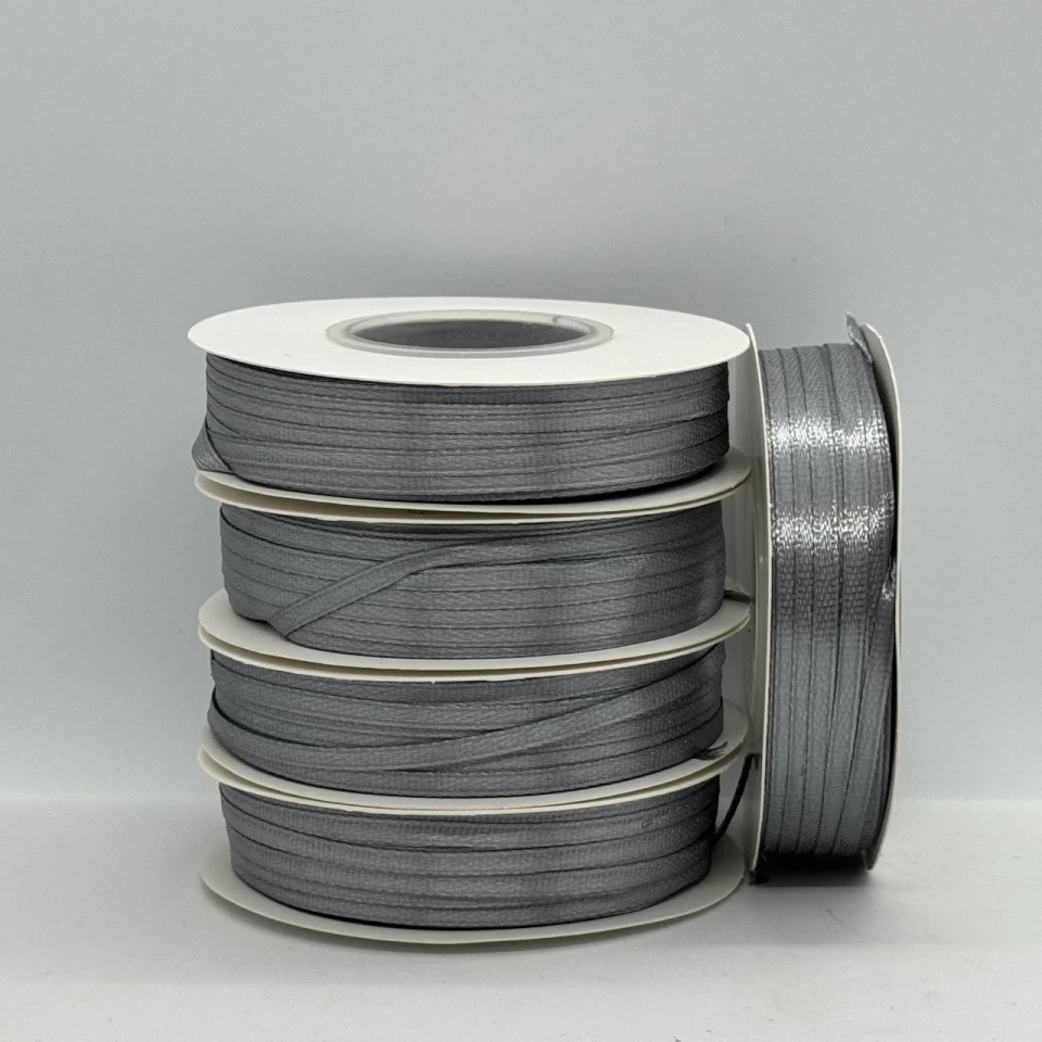 Атласна стрічка 0.3 см (91 м.), 180 темний сірий