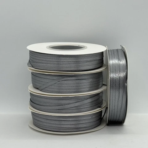 Атласна стрічка 0.3 см (91 м.), 180 темний сірий