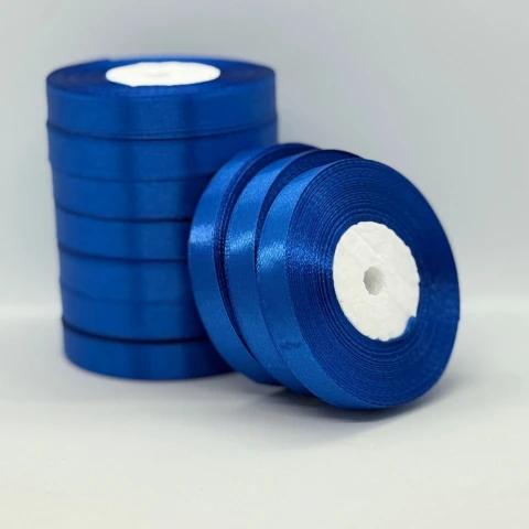 Атласна стрічка 1.2 см (33 м.), 40 синій