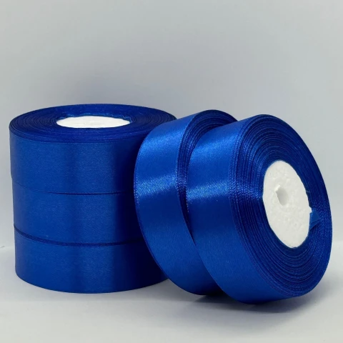 Атласна стрічка 2.5 см (33 м.), 122 електрик