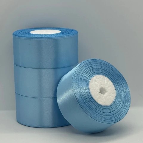 Атласна стрічка 4 см (33 м.), 187 блакитний