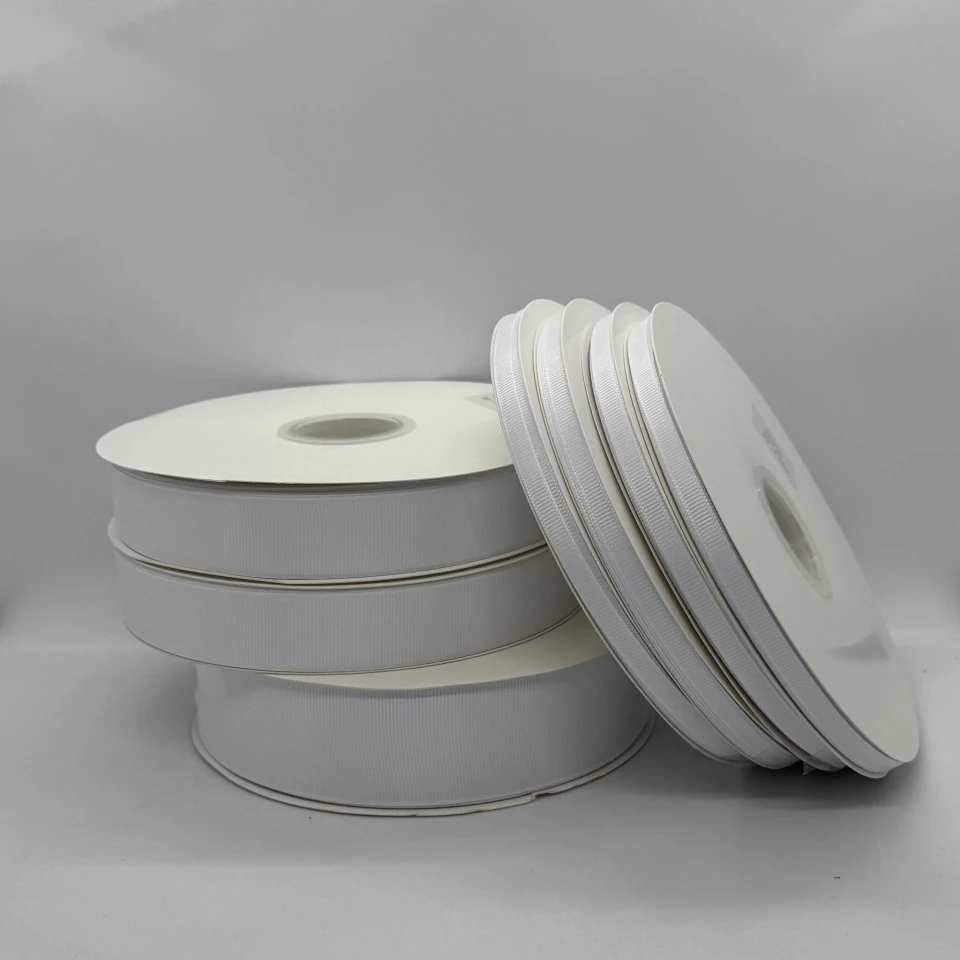 Стрічка репс 1 см (100 ярд/ 91 м.), 1001 білий