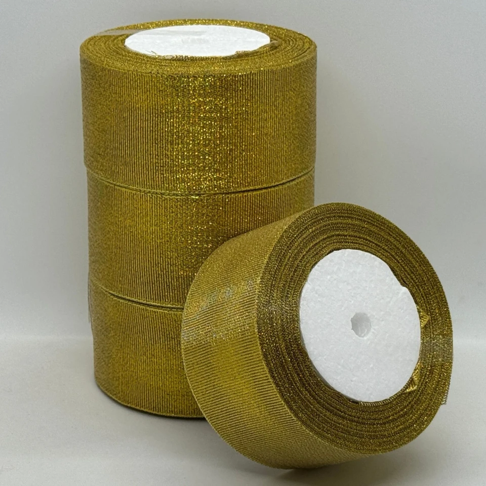 Тасьма парчева 5 см (25 ярдів/22,75 м.), золото