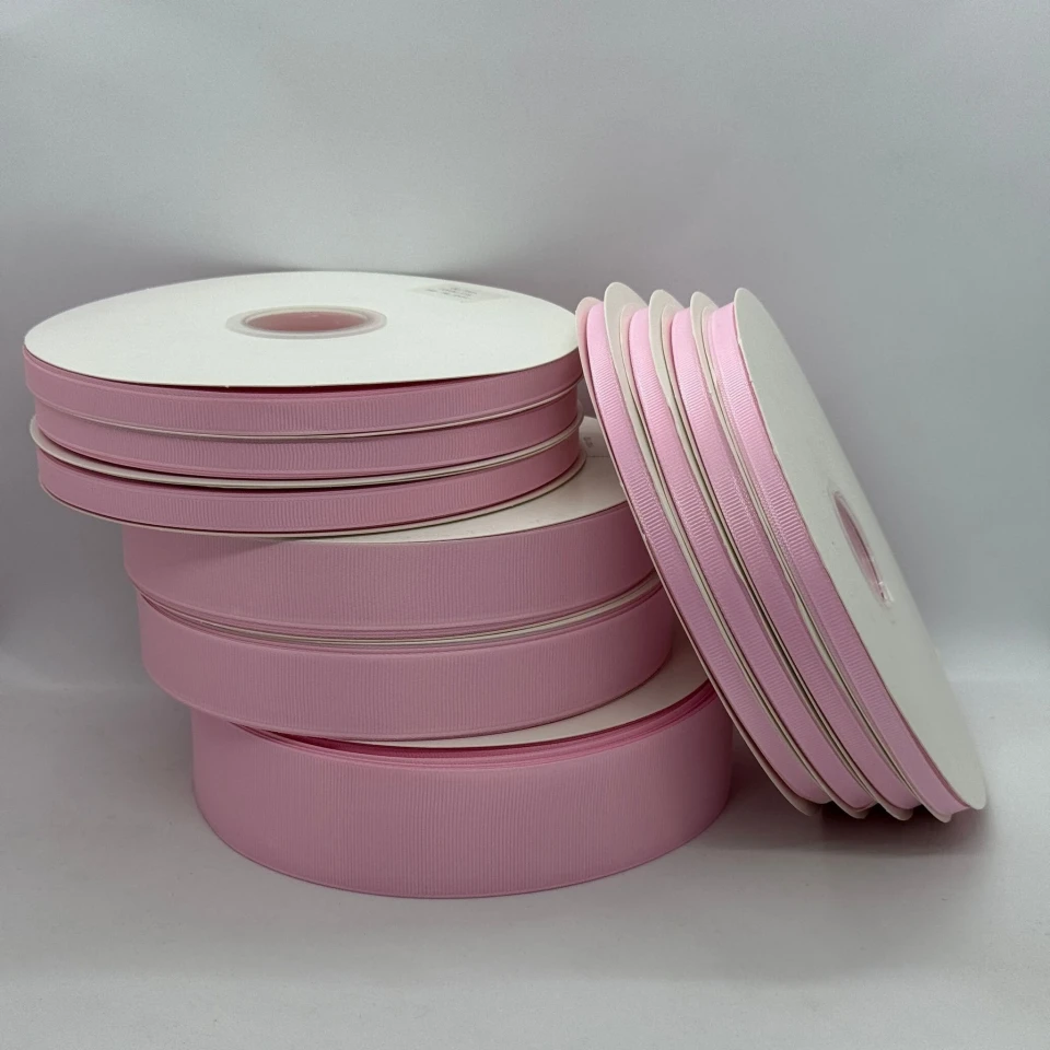 Стрічка репс 2,5 см (100 ярдів/91 м.), 1138 рожеве мереживо