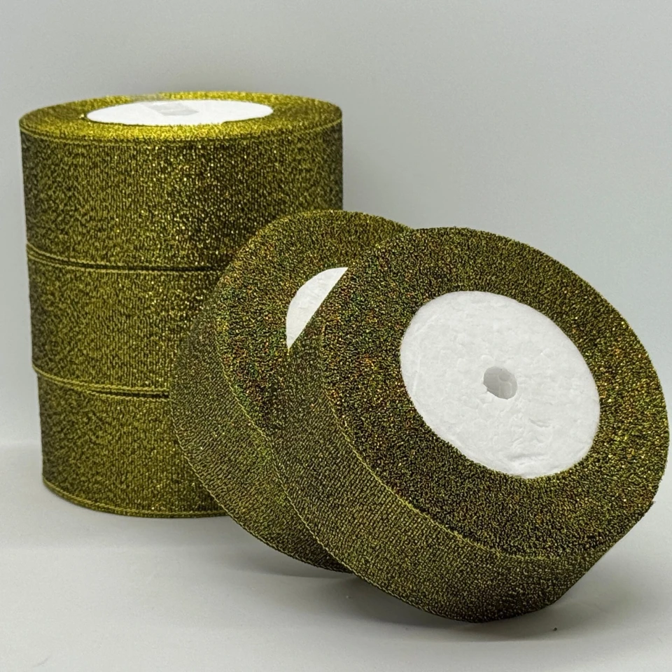 Тасьма парчева 4 см (25 ярдів/22,75 м.), 39 чорний + золото