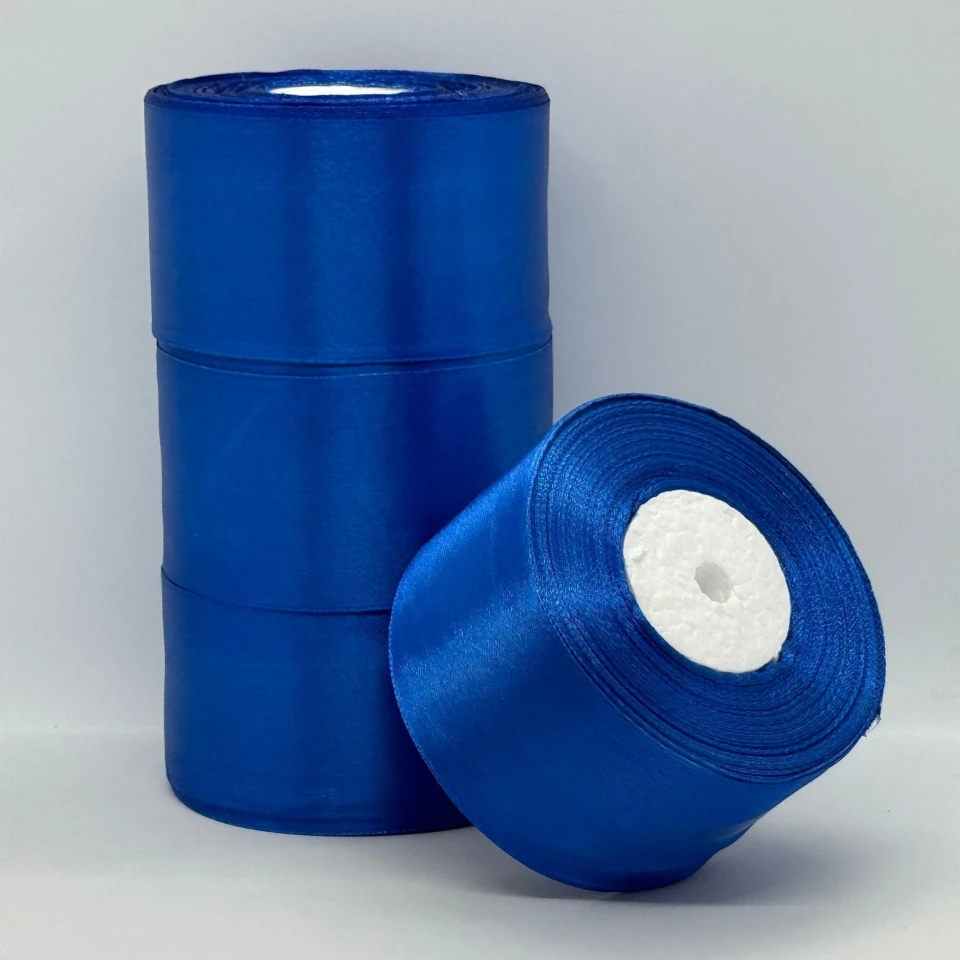 Атласна стрічка 5 см (33 м.), 122 електрик