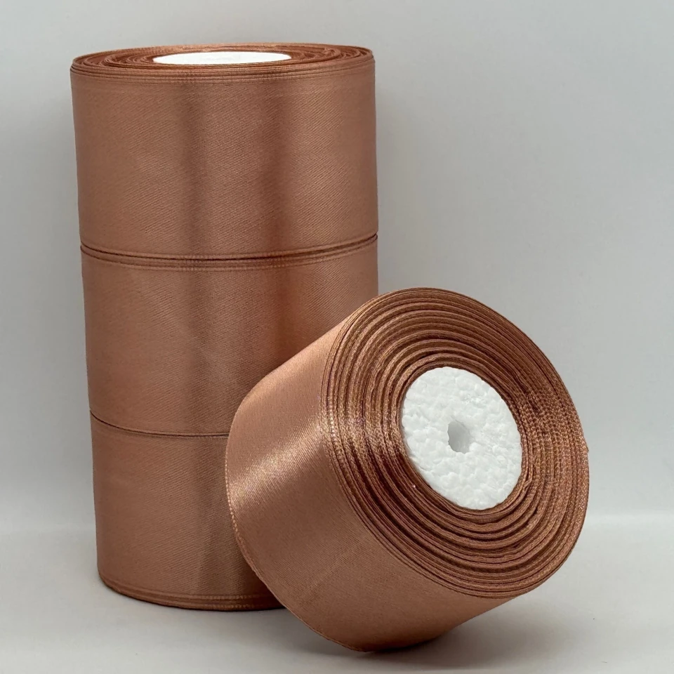 Атласна стрічка 5 см (33 м.), 117 какао