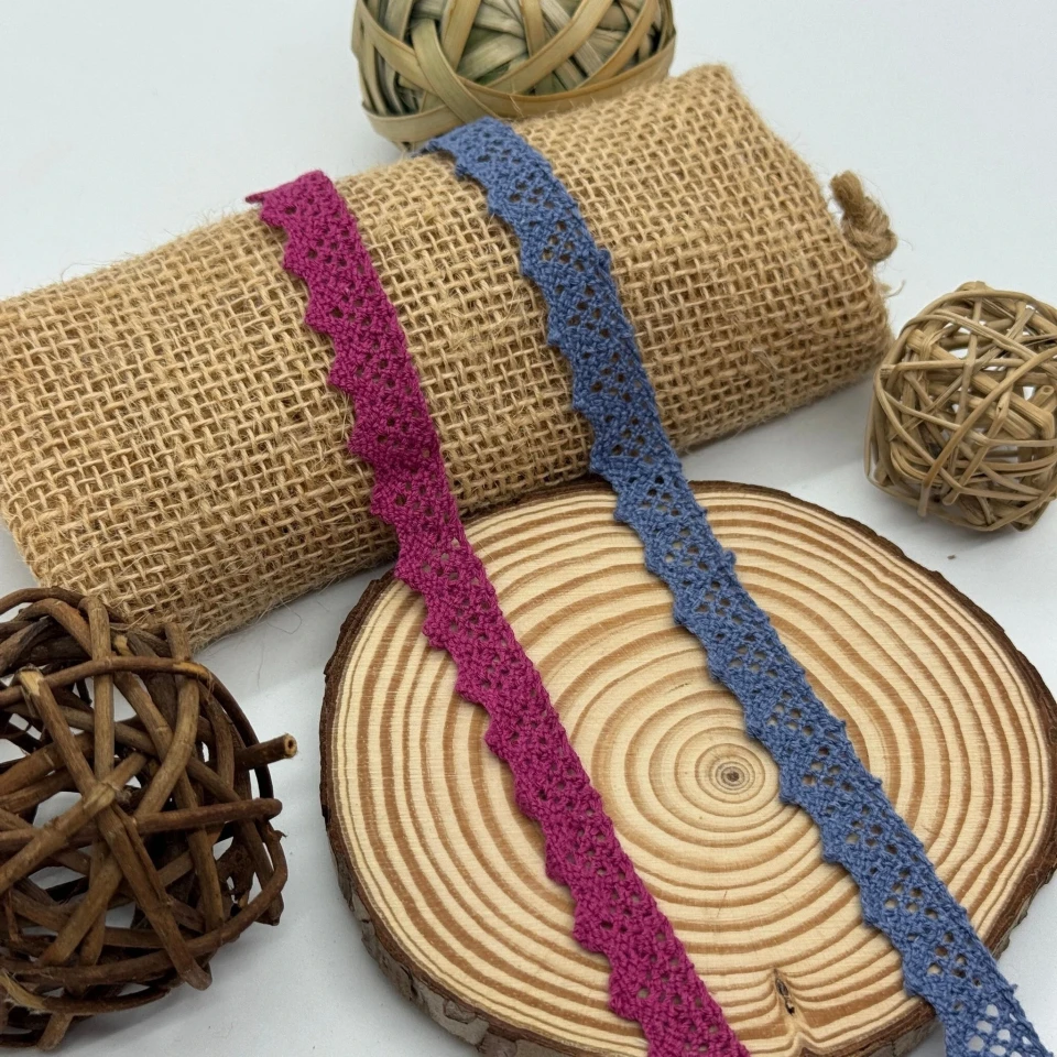 Мереживо макраме "Теплий дотик" 1,5 см  (1 м.), бордо