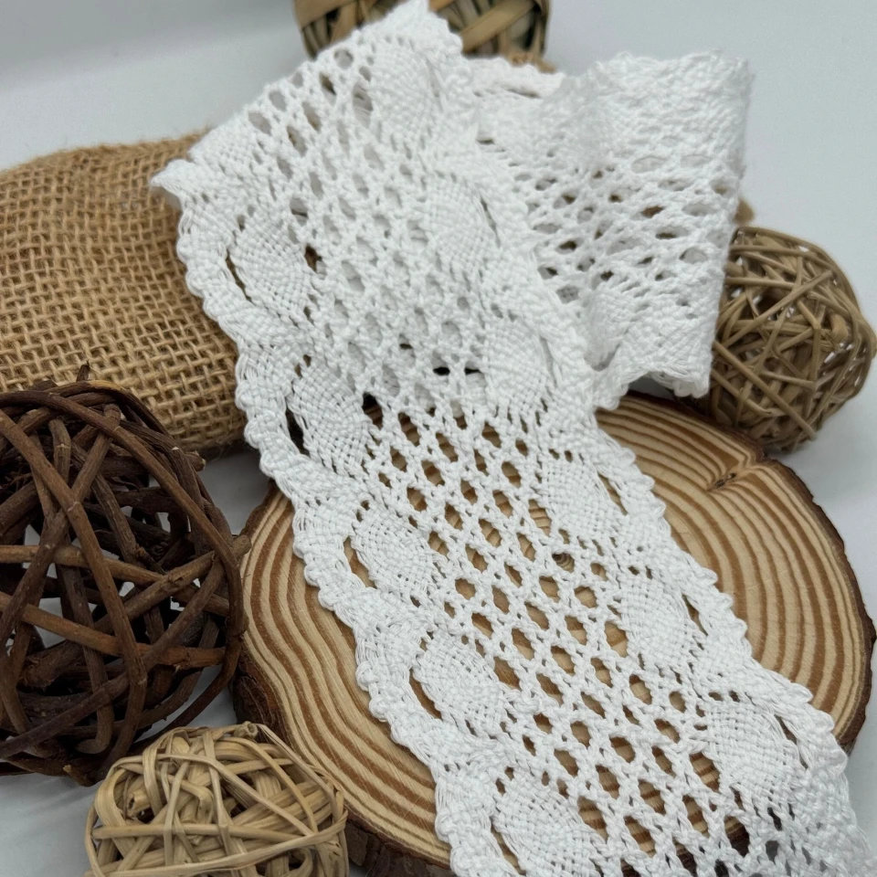 Мереживо макраме "Мереживо спокою" 7 см.(1 м.), білий