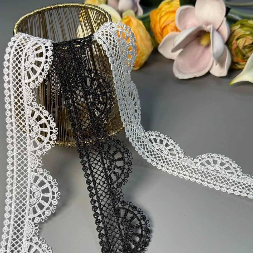 Мереживо поліестер ВВ"Стильний акцент" 4,5 см.(1 м.), білий