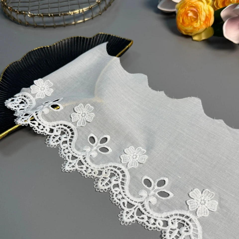 3D Мереживо прошва Магія Перун 17 см (1 метр), натуральний