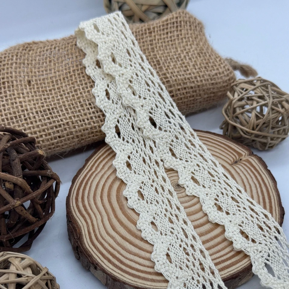 Мереживо макраме "Молочна хмара" 3 см.(1 м.), молочний