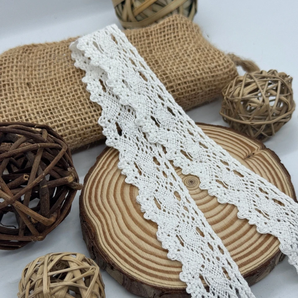 Мереживо макраме "Солодкий серпанок" 3 см.(1 м.), білий