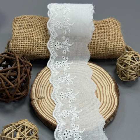 Мереживо прошва "Карамельна феєрія" 6 см  (1 м.), Білий