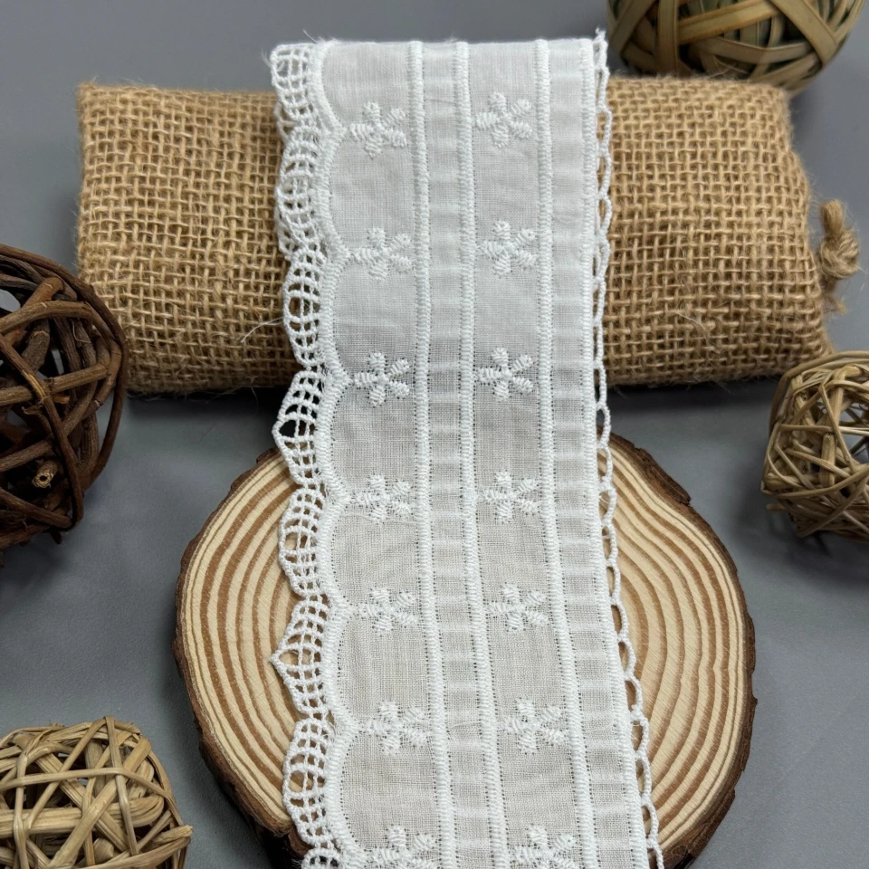 Мереживо прошва "Дихання весни"  7 см (1 м.), білий