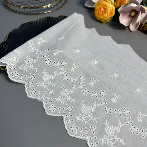 Мереживо прошва "Медовий світанок" 25 см (1 м.), натуральний