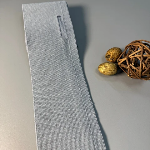 Трикотажний пояс довяз однотонний (8.5см*90 см), світло сірий