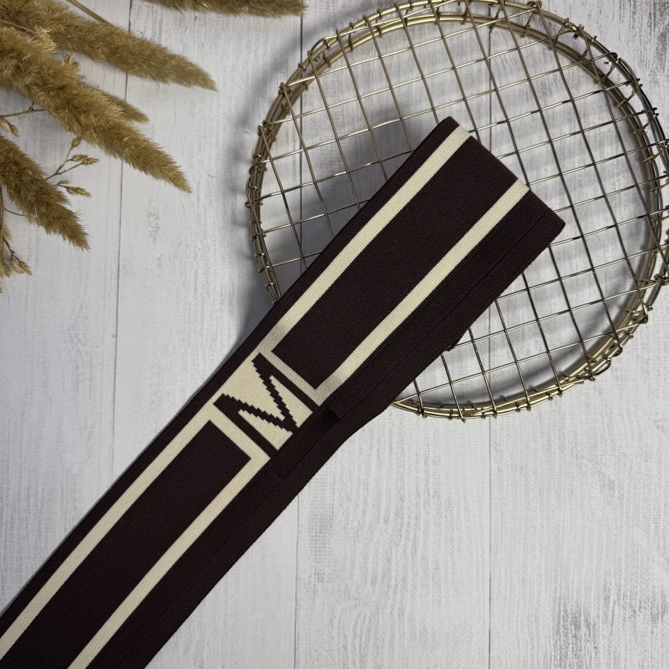 Трикотажний пояс довяз Мода (8.5см*90 см), темний коричневий