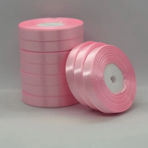 Атласна стрічка 1.2 см (33 м.), 04 французька троянда