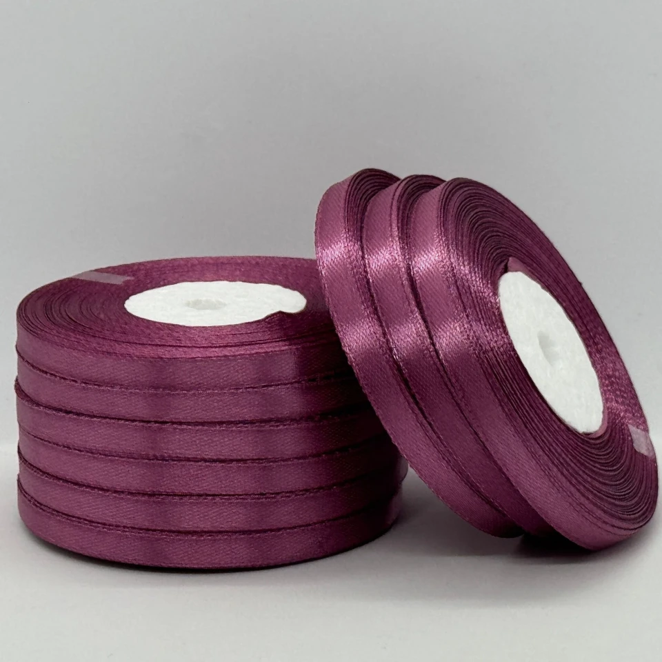 Атласна стрічка 0.6 см (33 м.), 171 сливовий