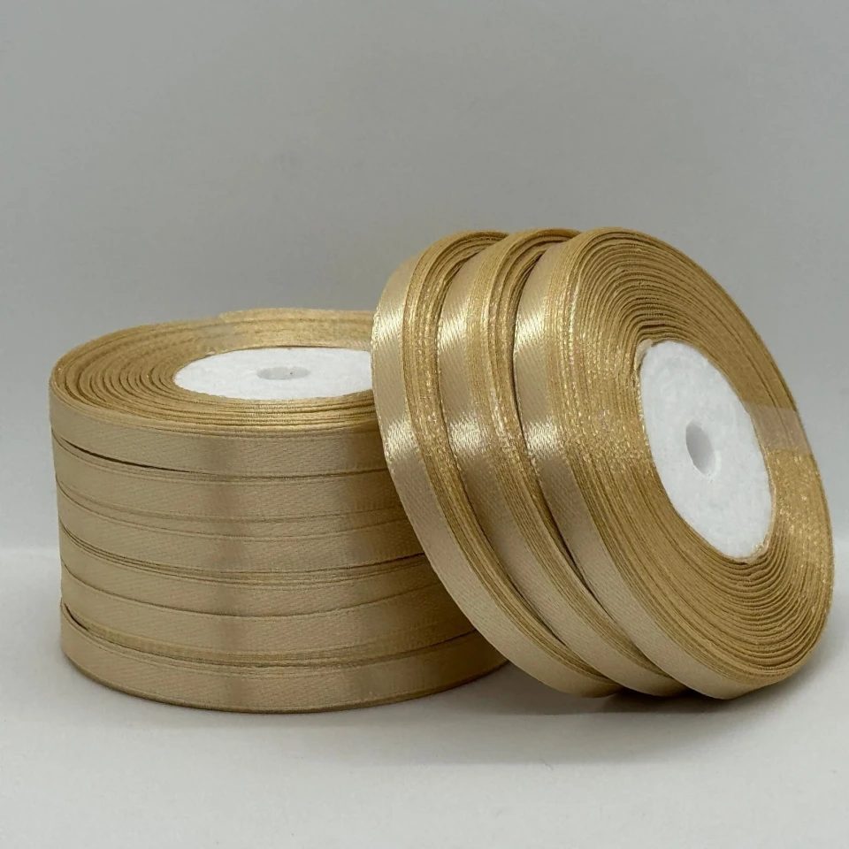 Атласна стрічка 0.6 см (33 м.), 156 пісок