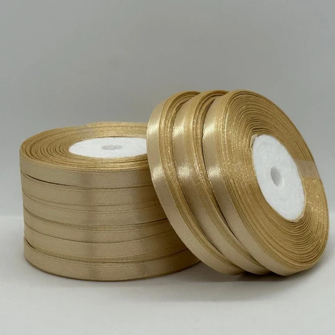 Атласна стрічка 0.6 см (33 м.), 156 пісок