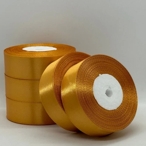 Атласна стрічка 2.5 см (33 м.), 157 жовто-оранжевий