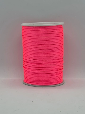 Шнур атласний корсетний 2.3 мм (100 ярдів/91,44 м.), 109 яскравий рожевий