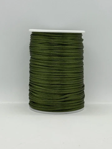 Шнур атласний корсетний 2.3 мм (100 ярдів/91,44 м.), 44 темно зелений