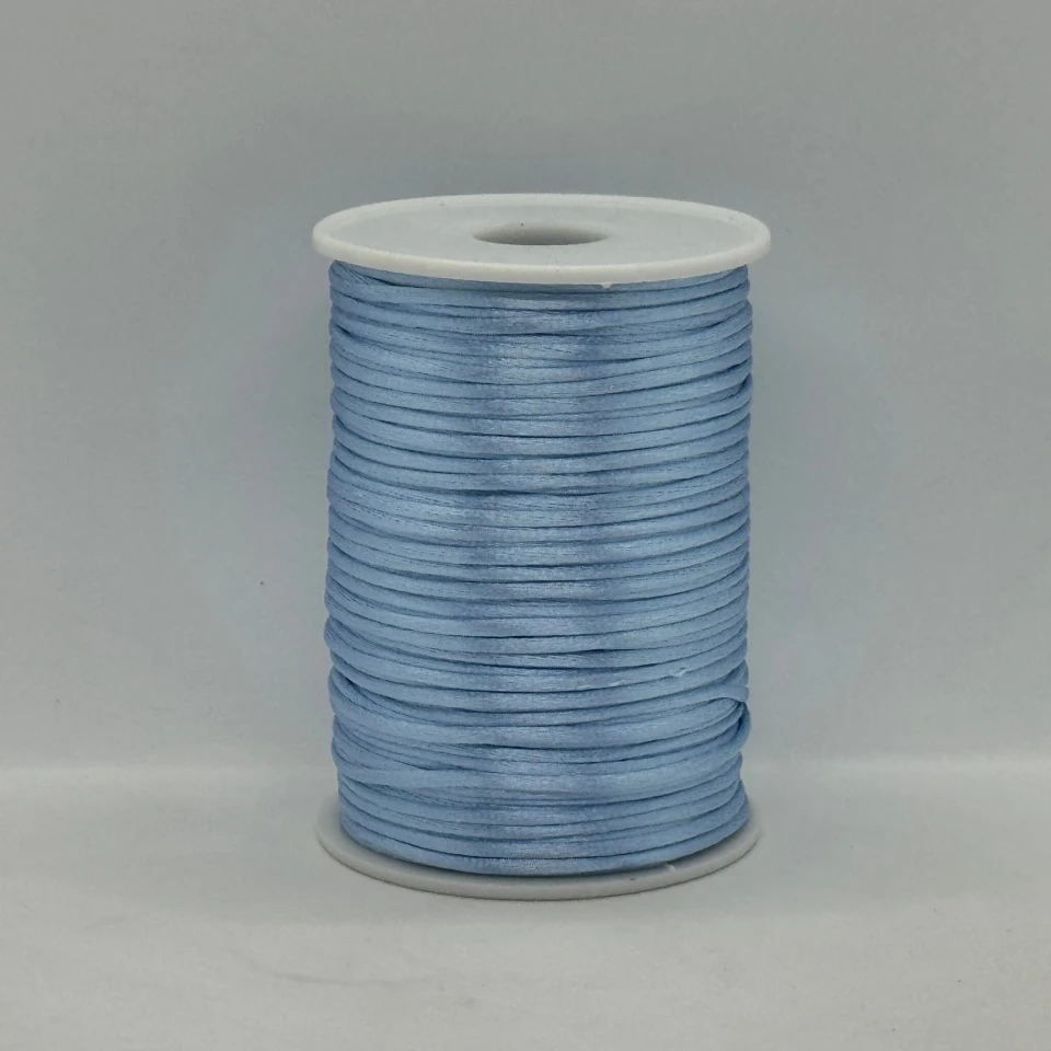Шнур атласний корсетний 2.3 мм (100 ярдів/91,44 м.), 37 світлий блакитний