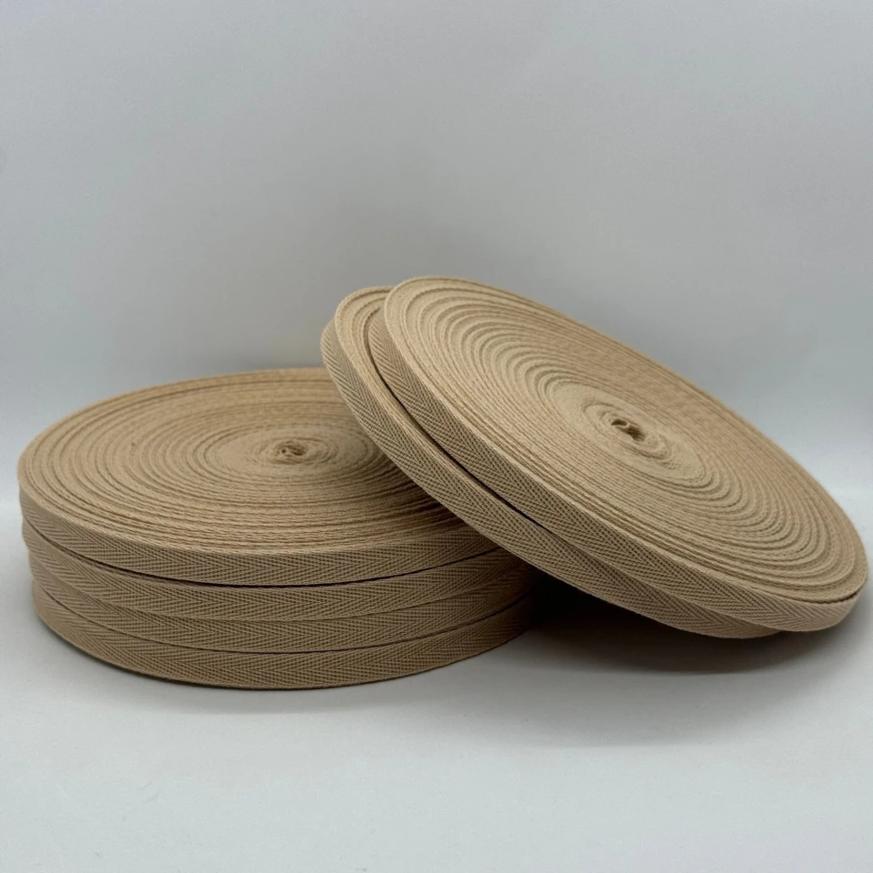 Кіперна стрічка 1 см (40м.), 2329 золото+бежевий