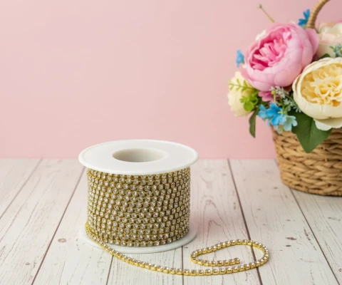 Цепі камні ss 8 2.5 мм (10 ярдів), золото