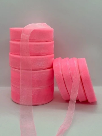 Стрічка органза 4 см (45 м.), 1005 рожевий