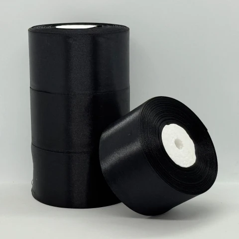 Атласна стрічка 5 см (33 м.), чорний