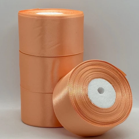 Атласна стрічка 5 см (33 м.), 124 персиковий