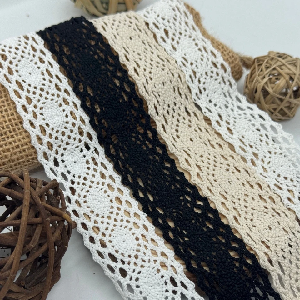Мереживо макраме "Молочний бриз" 3 см (1 м.), білий