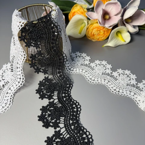 Мереживо поліестер ВВ"Гармонія форми" 8 см.(1 м.), білий