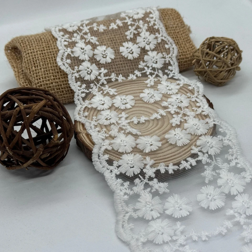 Мереживо органза «Перлинна хмаринка» 11,5 см (1 м.), білий