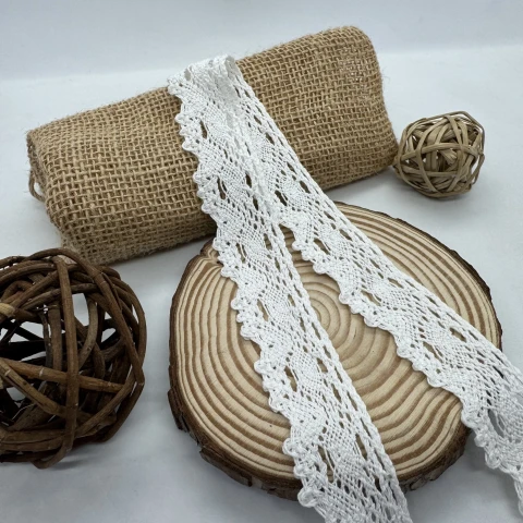 Мереживо макраме "Солодкий серпанок" 3 см.(1 м.), молочний