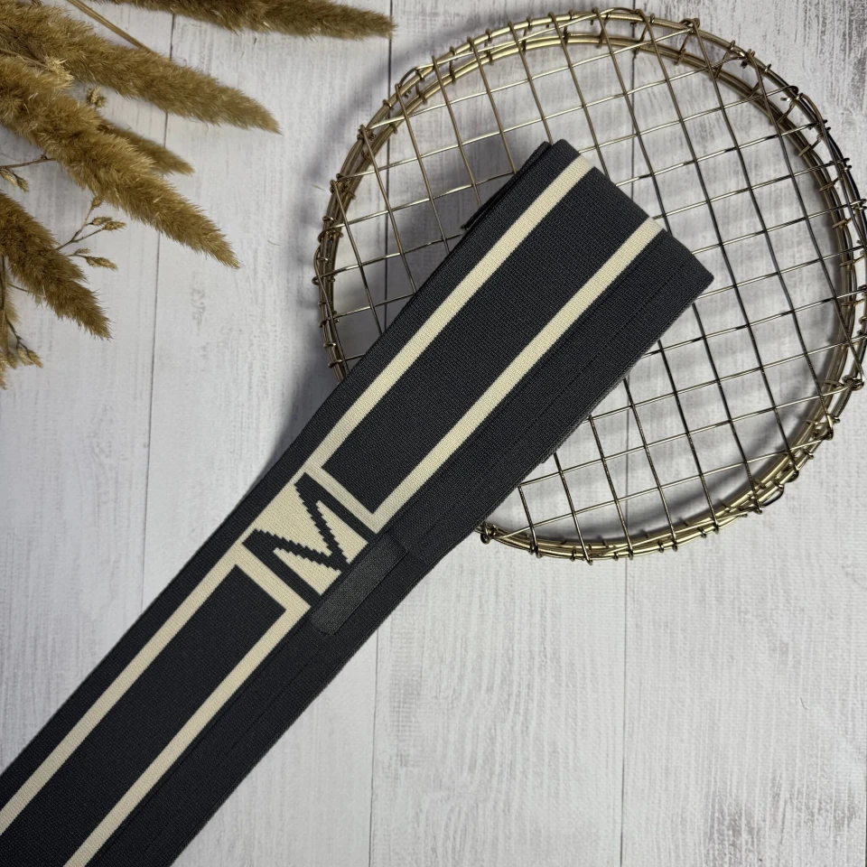 Трикотажний пояс довяз Мода (8.5см*90 см), темний сірий