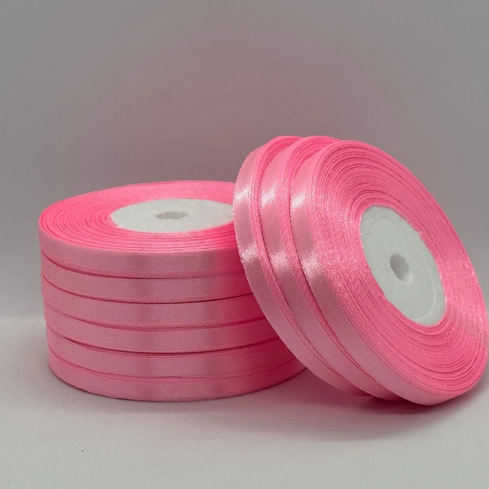 Атласна стрічка 0.6 см (33 м.), 147 китайський рожевий