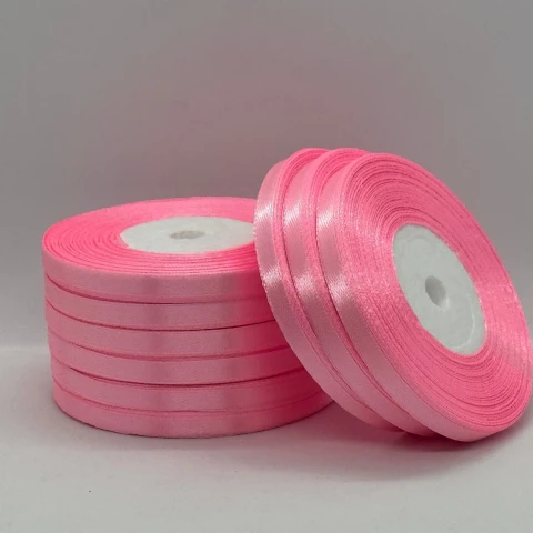 Атласна стрічка 0.6 см (33 м.), 147 китайський рожевий