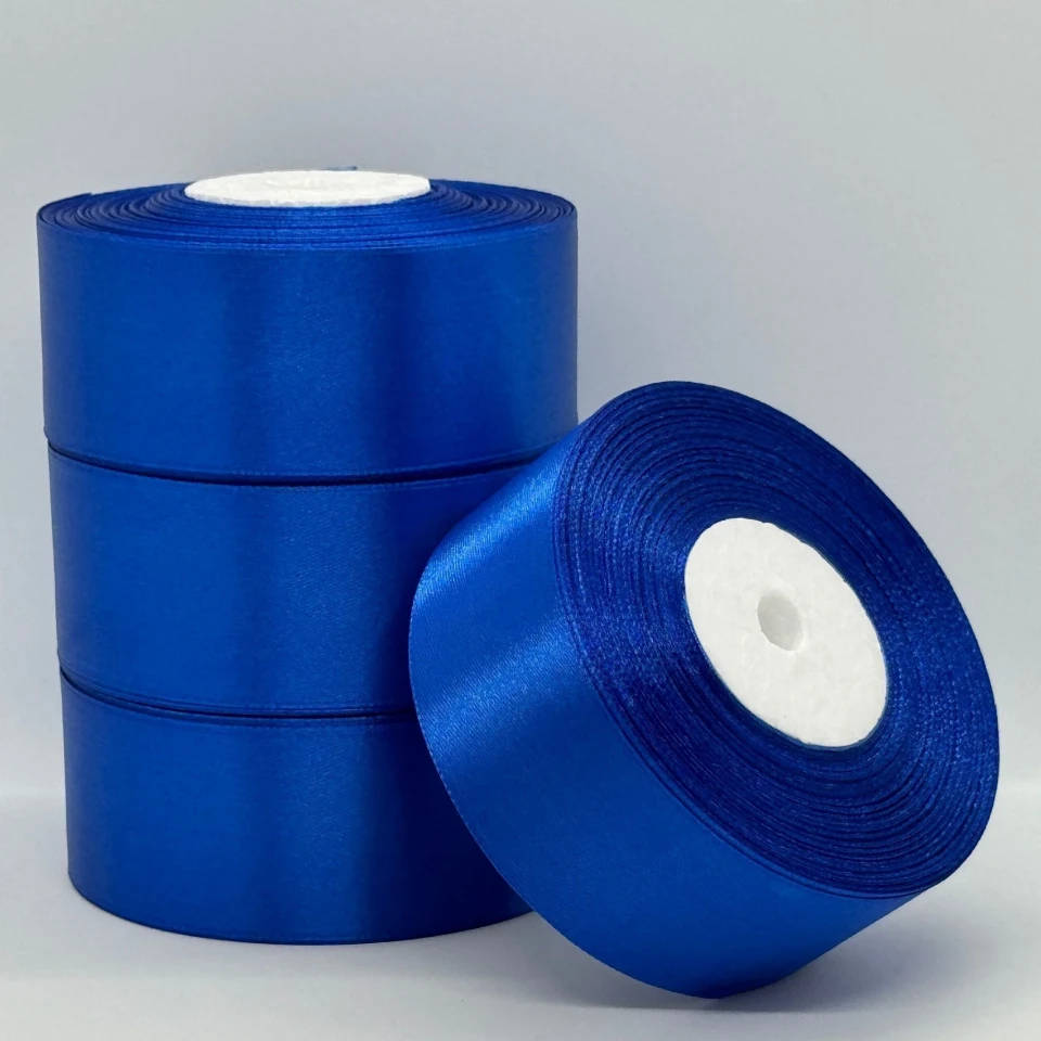 Атласна стрічка 4 см (33 м.), 40 синій