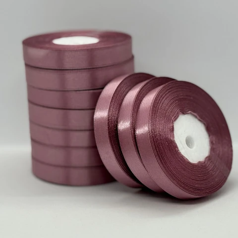 Атласна стрічка 1.2 см (33 м.), 91 пудровий