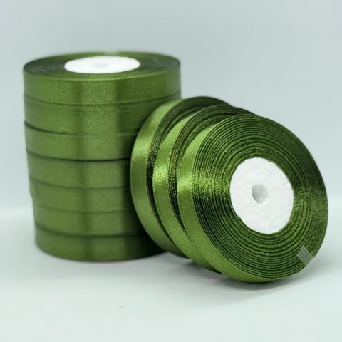 Атласна стрічка 1.2 см (33 м.), 112 горчичний